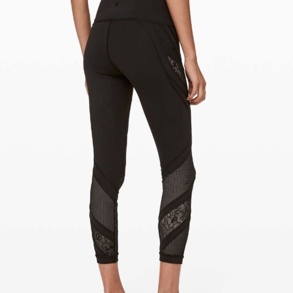 Lululemon Wunder Under Lace Tight 25" Black - Picture 3 of 5